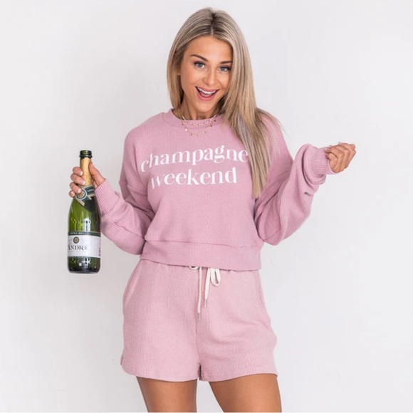 Pink Lily Other - NWOT Champagne Weekend Corded Lounge Set